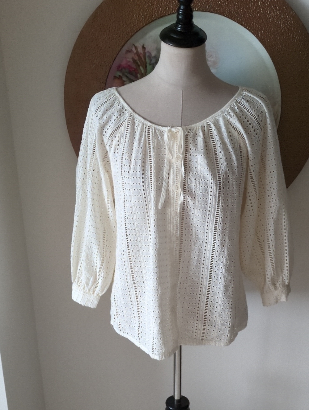 Joie Oversized Eyelet Blouse